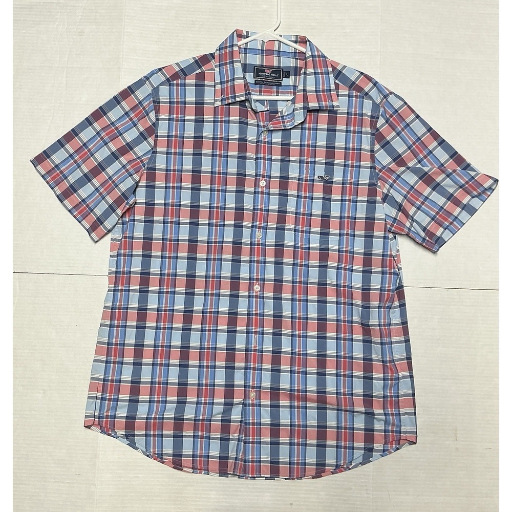Vineyard Vines Mens Large Classic Fit Tucker Plaid Button Down Shirt EUC